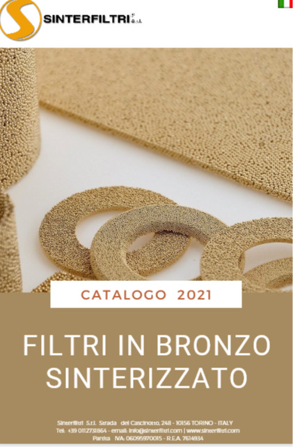 Nuovo Catalogo Filtri sinterizzti 2021