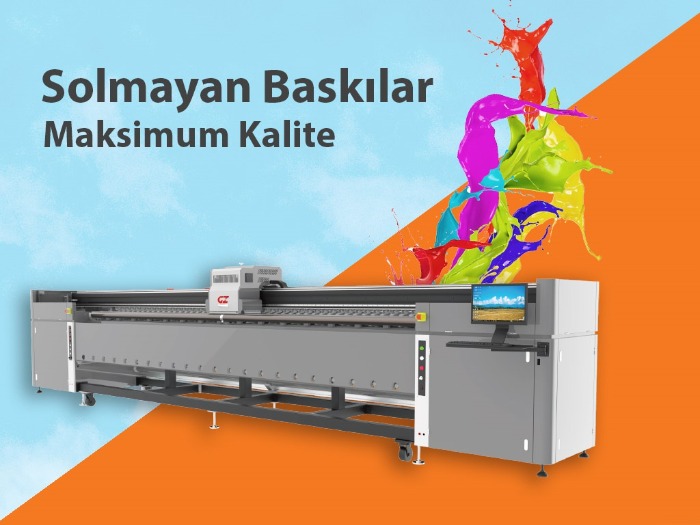 3 Yıl Solmama Garantisi, 5 metreye kadar tek parça baskı imk