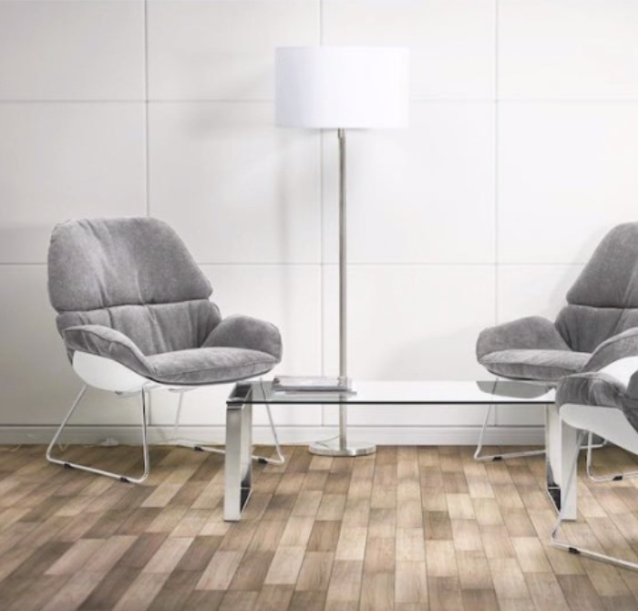 Fauteuil lounge design en tissu