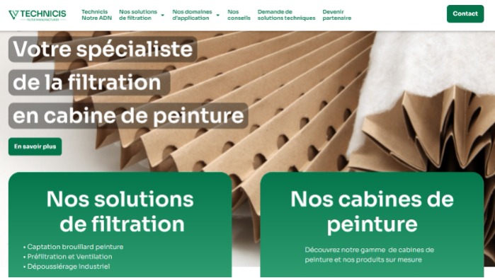 Nouveau site web Technicis Filtration