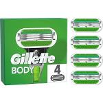 Gillette body lames de rasoir pour hommes 4 lames de rechange 3 lames plus solides que