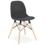 Chaise design et scandinave tissu  MASHA (gris anthracite)