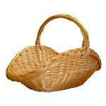 Panier à bois éventail buff/teinté L67 cm