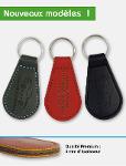 Porte-clés simili cuir recto/verso