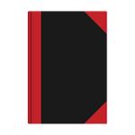 Cahier DIN A5, noir/rouge à carreaux