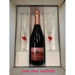 Coffret Champagne Rosé + 2 flûtes Saint-Valentin Rémy Massin 75cl