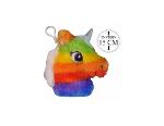 PORTE CLE TETE LICORNE 15CM