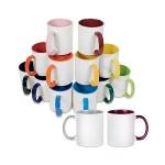 Mugs intérieur et anse couleur en céramique 330 ml