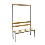 Banc de vestiaire bois avec portes-manteaux - BANCPAT