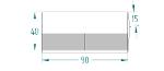 Mise À Souder 2 Plaquettes 90*40*15 Type M.A.S Epaisseur 15