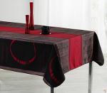 Nappe rectangulaire anti tâche – Géométrie & fantaisie rouge