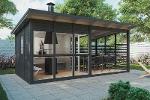 POOL HOUSE AVEC CUISINE D’ÉTÉ “ELIAS” 7M² 21MM