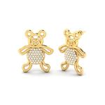 Boucles d'Oreilles Ours en Diamant Adorables