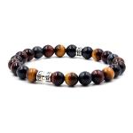 BRACELET HOMME PPJ ŒIL DE TIGRE 3 COULEURS 8 MM