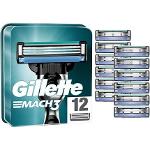 Gillette mach3 lames de rasoir pour hommes avec tondeuse de précision 12 lames de recharge nouveau