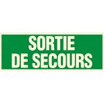 Panneau sortie de secours 300 x 120 mm