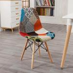 Lot de 4 chaises scandinave style patchwork