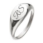 Bague chevalière argent personnalisée - 2466