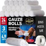 Bandages élastiques PBT en coton (12-24pcs)