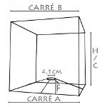 ABAT-JOUR CARRE DROIT CD16H18