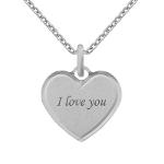 Pendentif coeur argent personnalisé - 2178