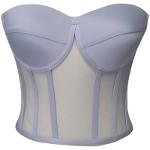 Bustier corset transparent gris à nouer