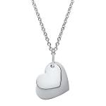 Pendentif coeur acier personnalisé - 1060