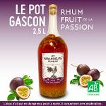 Pot Gascon 2,5L : Rhum Fruit de la passion Bio 250cl