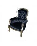 Fauteuil style baroque noir