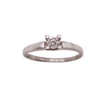 Solitaire diamant en or blanc 18 carats 2,02g