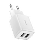 Chargeur Baseus Compact 2x USB 10.5W blanc (CCXJ010202)