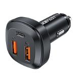 Chargeur de voiture Acefast 66W 2x USB / USB Type C, PPS, Power Delivery, Quick