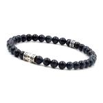 BRACELET HOMME PPJ ŒIL DE TIGRE BLEU 6 MM