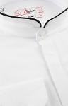 Chemise col mao blanche avec liseret noir