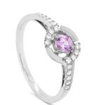 Bague Saphir rose 0,25 ct / IS bts - 0.16 ct AB2344