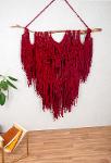 Large Red Macrame Wall Hanging