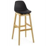 Tabouret de bar design scandinave FLORENCE (noir)