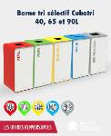 Promo Bornes De Tri Cubatri 40 L - 65 L Ou 90 L Corps Blanc