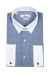 Chemise col anglais bleu marine