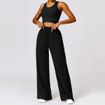 HAUT COURT AVEC PANTALON AMPLE - Black - S