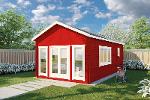 BUNGALOW EN BOIS UNE CHAMBRE “STEFAN 2” 30M² 70MM