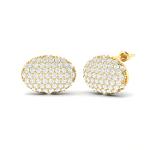 Boucles d'Oreilles Pavé Ovale de Luxe