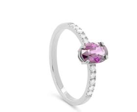 Solo Saphir rose 1 ct /10 bts - 0,2 ct B230