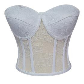 Bustier corset blanc à nouer