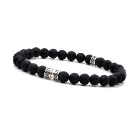 BRACELET HOMME PPJ PIERRE DE LAVE 6MM