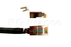 Plug RJ45 blindé à sertir sur câbles réseau rigides AWG23