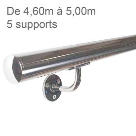 Rampe Murale En Inox Poli - 4m60 À 5m