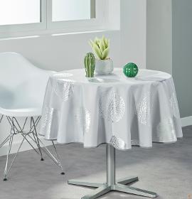 Nappe ronde anti tâche – Design & Géométrie grise