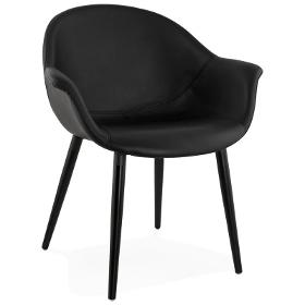 Fauteuil chaise design et moderne ORLY (noir)