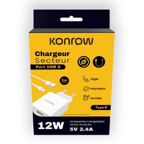 Konrow KK12AATC - Chargeur Secteur Complet